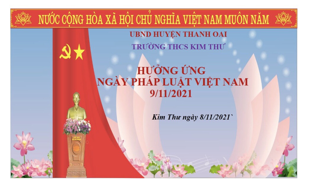 Trường THCS Kim Thư hưởng ứng Ngày pháp luật 9/11/2021